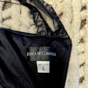 Jessica McClintock Black Lace Chemise